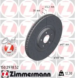 Гальмiвнi диски SPORT Z переднiй правий otto zimmermann gmbh 150297852 MINI MINI