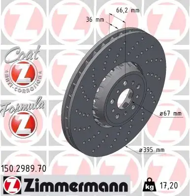 Диск гальмівний otto zimmermann gmbh 150298970