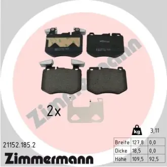 Передние тормозные колодки otto zimmermann gmbh 211521852
