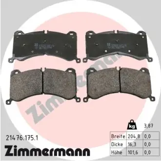Передние тормозные колодки otto zimmermann gmbh 214761751