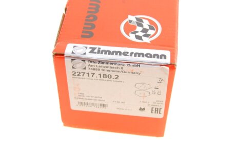 Комплект гальмівних колодок otto Zimmermann GmbH 227171802