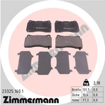 Тормозные колодки otto zimmermann gmbh 233251601