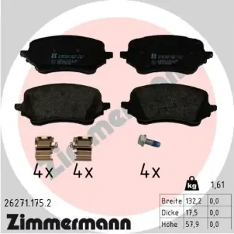 Гальмiвнi колодки дисковi otto zimmermann gmbh 262711752