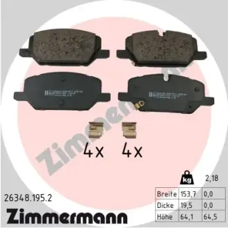 Тормозні (гальмівні) колодки Otto Zimmermann GmbH 263481952