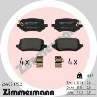 Гальмiвнi колодки дисковi Otto Zimmermann GmbH 264871752
