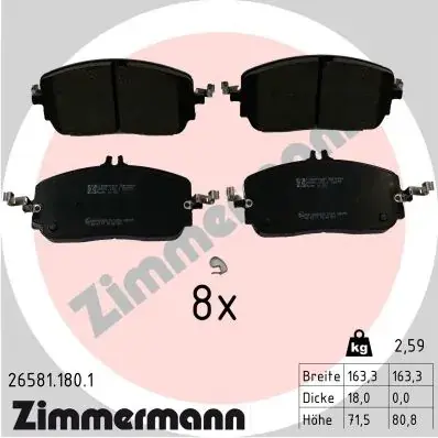 Тормозные колодки otto zimmermann gmbh 265811801
