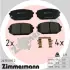 Колодки гальмівні дискові, к-кт otto zimmermann gmbh 267311952