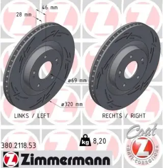 Тормозні (гальмівні) колодки Otto Zimmermann GmbH 380211853