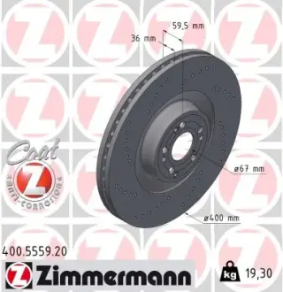 Диск гальмівний Coat Z otto zimmermann gmbh 400555920 Мерседес GLS-Class