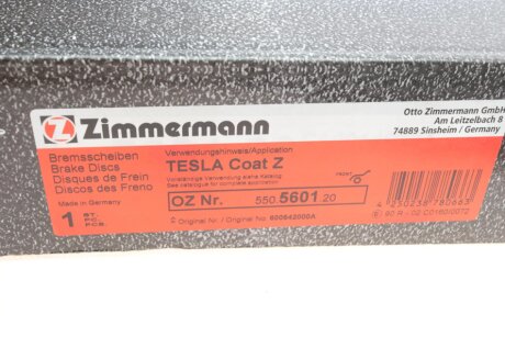Гальмiвнi диски переднi otto Zimmermann GmbH 550560120