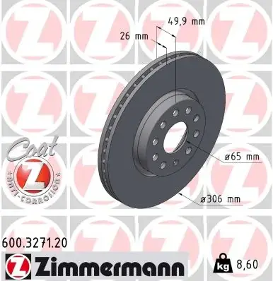 Гальмiвнi диски COAT Z otto zimmermann gmbh 600327120