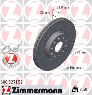 Гальмiвнi диски SPORT Z Otto Zimmermann GmbH 600327152