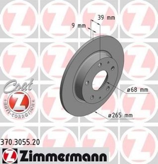Гальмівний диск otto Zimmermann GmbH 370.3055.20