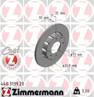 Диск гальмівний Coat Z Otto Zimmermann GmbH 440313920