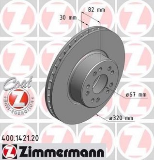 Вентилируемый тормозной диск otto Zimmermann GmbH 400142120
