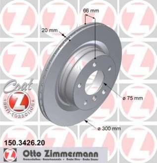 Гальмівний диск otto Zimmermann GmbH 150.3426.20