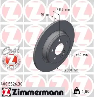 Гальмівний диск Otto Zimmermann GmbH 400.5526.30