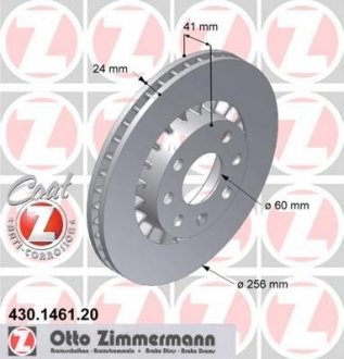 Вентилируемый тормозной диск otto Zimmermann GmbH 430.1461.20