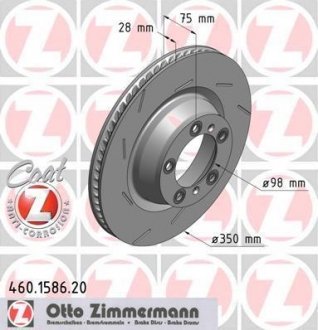 Вентильований гальмівний диск otto Zimmermann GmbH 460.1586.20