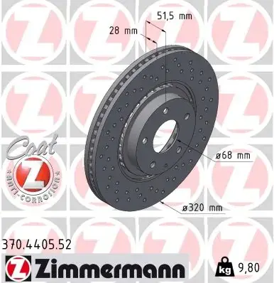 Диск гальмівний Sport Z otto zimmermann gmbh 370440552