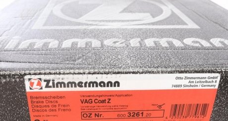 Вентилируемый тормозной диск otto Zimmermann GmbH 600326120