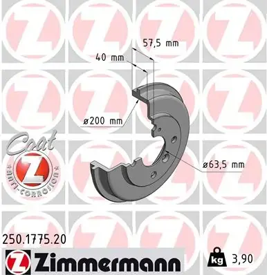 Гальмiвнi барабани заднi otto zimmermann gmbh 250177520