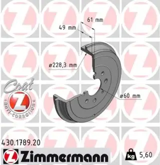 Гальмiвнi барабани заднi Otto Zimmermann GmbH 430178920