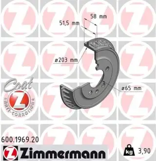 Гальмiвнi барабани заднi otto zimmermann gmbh 600196920 Сеат Ибица