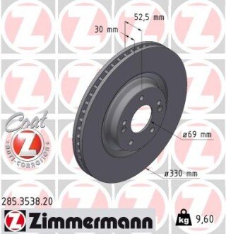 Гальмiвнi диски COAT Z otto Zimmermann GmbH 285353820 на Hyundai I30