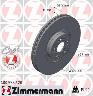 Гальмiвнi диски COAT Z otto Zimmermann GmbH 400555720 на Мерседес GLS-Class X167