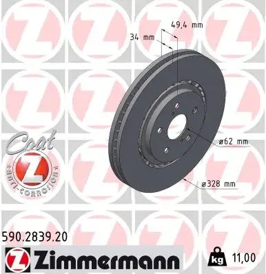 Гальмiвнi диски Coat Z otto zimmermann gmbh 590283920