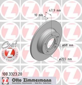 Гальмівний диск otto Zimmermann GmbH 100332320