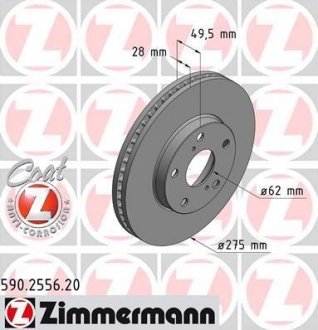Гальмiвнi диски переднi otto Zimmermann GmbH 590255620