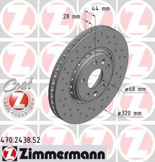 Гальмiвнi диски Sport переднi otto Zimmermann GmbH 470243852