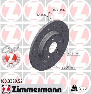 Гальмiвнi диски SPORT Z otto Zimmermann GmbH 100337952 на Ауди A5 F5