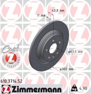 Гальмiвнi диски SPORT Z otto Zimmermann GmbH 610371452 на Вольво S60