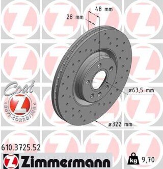 Гальмiвнi диски SPORT Z otto Zimmermann GmbH 610372552