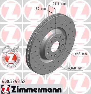 Тормозной диск otto Zimmermann GmbH 600324352