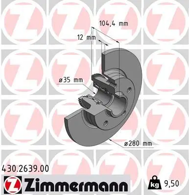 Гальмiвнi диски з пiдшипниками заднi Otto Zimmermann GmbH 430263900 (фото 1)