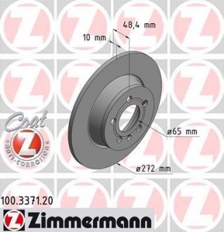 Гальмiвнi диски заднi otto Zimmermann GmbH 100337120