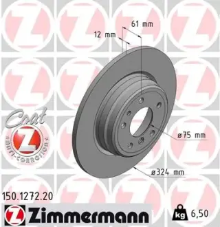 Гальмiвнi диски заднi Otto Zimmermann GmbH 150127220