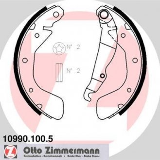 Колодки ручного (стоячого) гальма otto Zimmermann GmbH 109901005