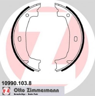 Колодки ручного (стоячого) тормоза otto Zimmermann GmbH 109901038