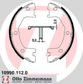 Колодки ручного (стоячого) тормоза otto Zimmermann GmbH 109901120