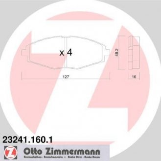 Тормозные колодки otto Zimmermann GmbH 232411601