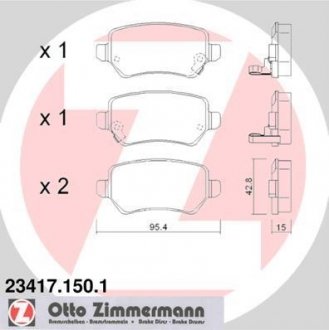 Тормозные колодки otto Zimmermann GmbH 234171501