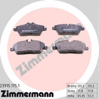 Тормозные колодки otto Zimmermann GmbH 239151751