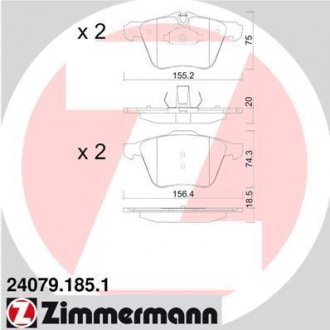 Тормозные колодки otto Zimmermann GmbH 240791851