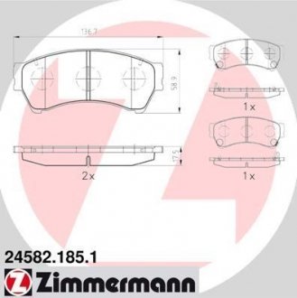 Передние тормозные колодки otto Zimmermann GmbH 245821851