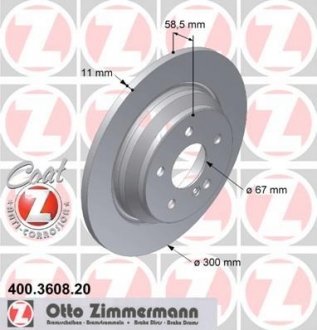 Тормозной диск otto Zimmermann GmbH 400360820
